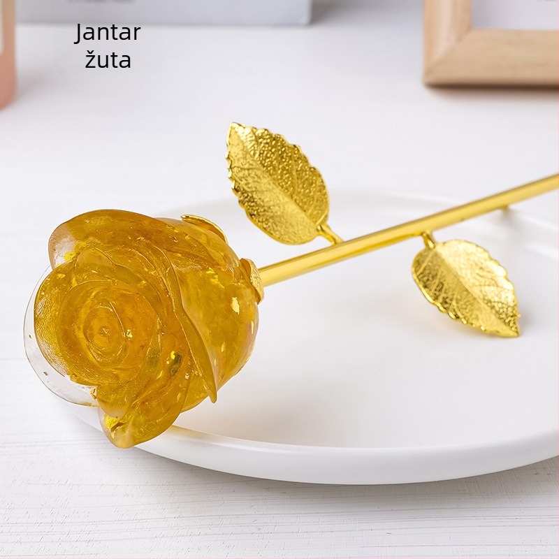 Kristalna ruža – Geometrijski ukras, ručni rad, moderan minimalistički stil (Materijal: kristal; Stil: moderni minimalistički; Kategorija: geometrijski oblik; Tehnika: ručni rad; Pakiranje: poklon kutija)