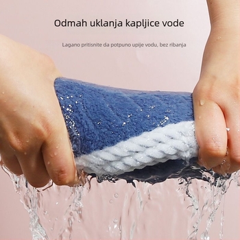 Trodjelni set ručnika za kupanje s kapom za sušenje kose - koralni flis, 350 g, brzo sušenje, visoka upijavost, bez vlakana