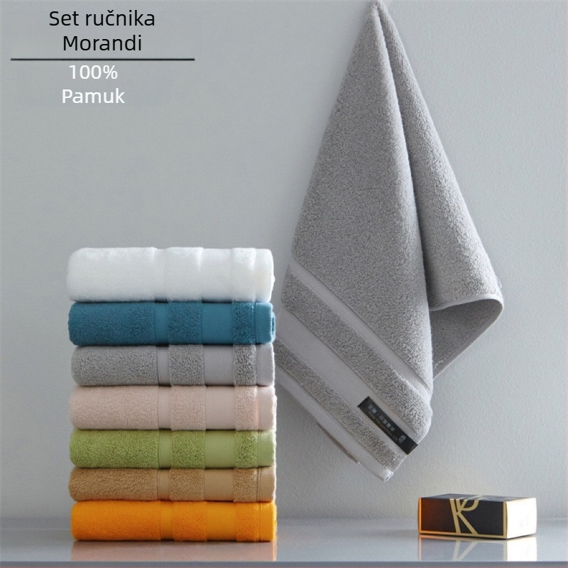 Set ručnika za lice i tijelo od 100% pamuka, jacquard, 2-ply pređa, 200 g/m², brzo upijanje
