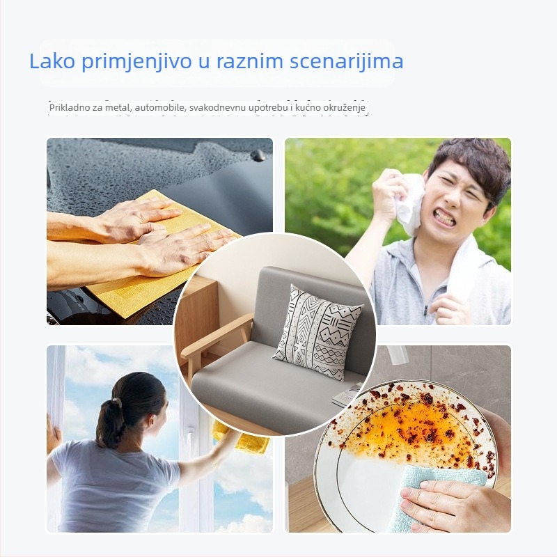 Mikrovlaknasta četvrtasta krpa za pranje automobila, mješano vlakno, 55 g, apsorpcija 5–10 s, mogućnost tiskanja logotipa