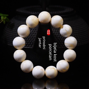 Unisex narukvica s 108 perli, jednostruka, od bone china i pčelinjeg voska, Zhengzhou