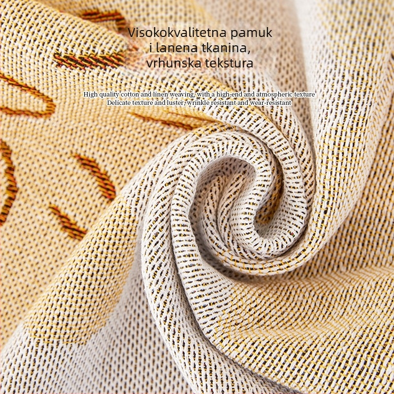 Gobelin – Boemska stil pozadina za božićnu zabavu, prilagodljiva zidna dekoracija, pravokutnog oblika, mješavina poliestera i pamuka (81–90% poliester, 19% pamuka), crtani uzorak, tkan strojno