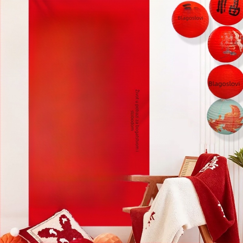 Tapiserija za zid, kineski stil, pamukasta tkanina, strojno tkanje, dnevni boravak dekor