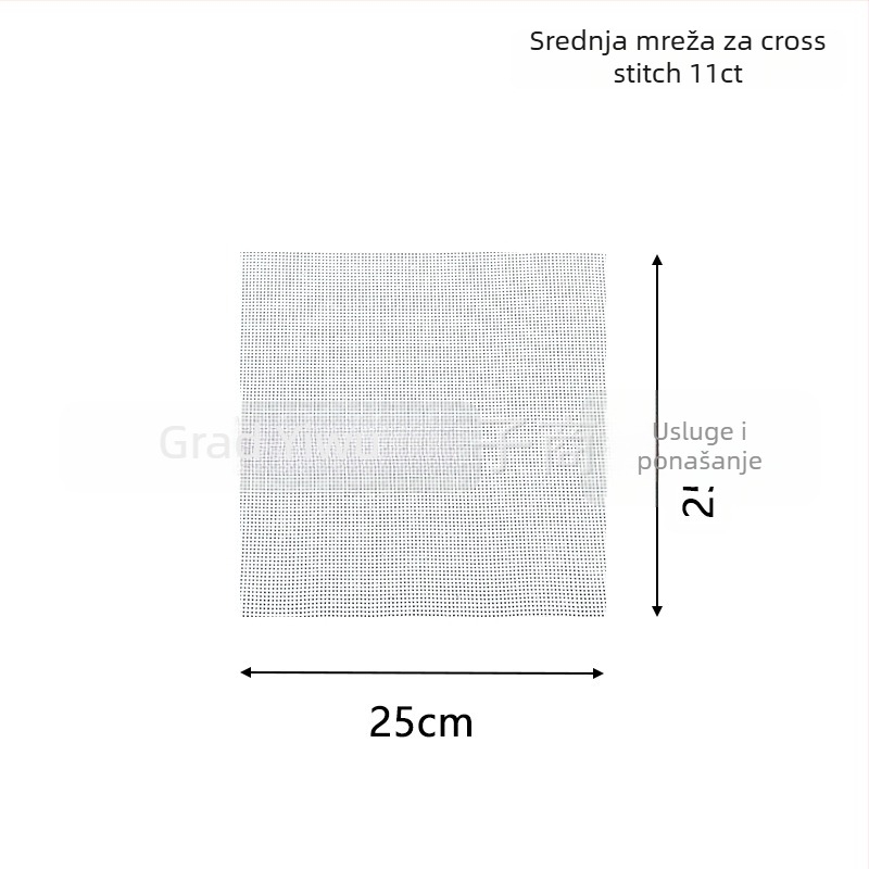 Set za cross-stitch na mrežastom platnu - poliester pamuk, 14CT/11CT
