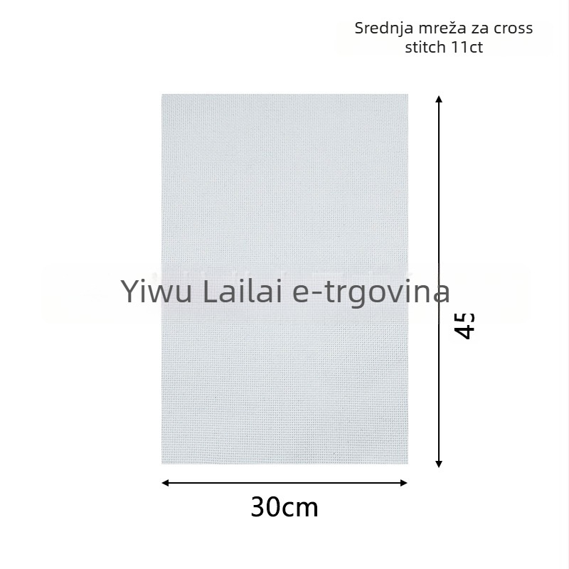Set za cross-stitch na mrežastom platnu - poliester pamuk, 14CT/11CT