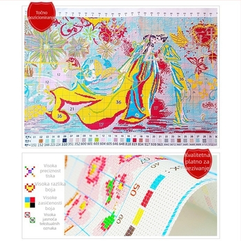 Set za križno šivanje – pejzažni motiv na pamukastom platnu, 11CT, križno šivanje, moderan minimalistički stil