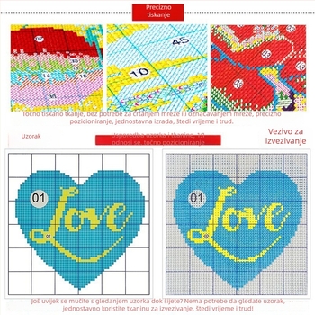 Set za križno šivanje – pejzažni motiv na pamukastom platnu, 11CT, križno šivanje, moderan minimalistički stil