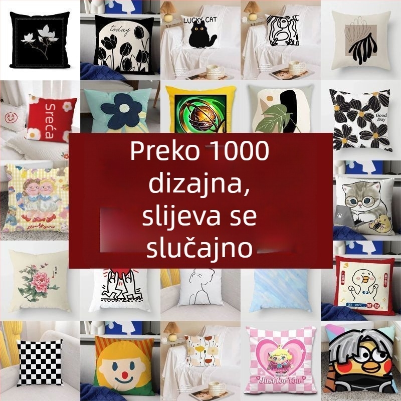 Jastuk s plišanim navlakom, digitalno otisnut festivalni uzorak, prilagodljiv, punjenje od PP pamuka