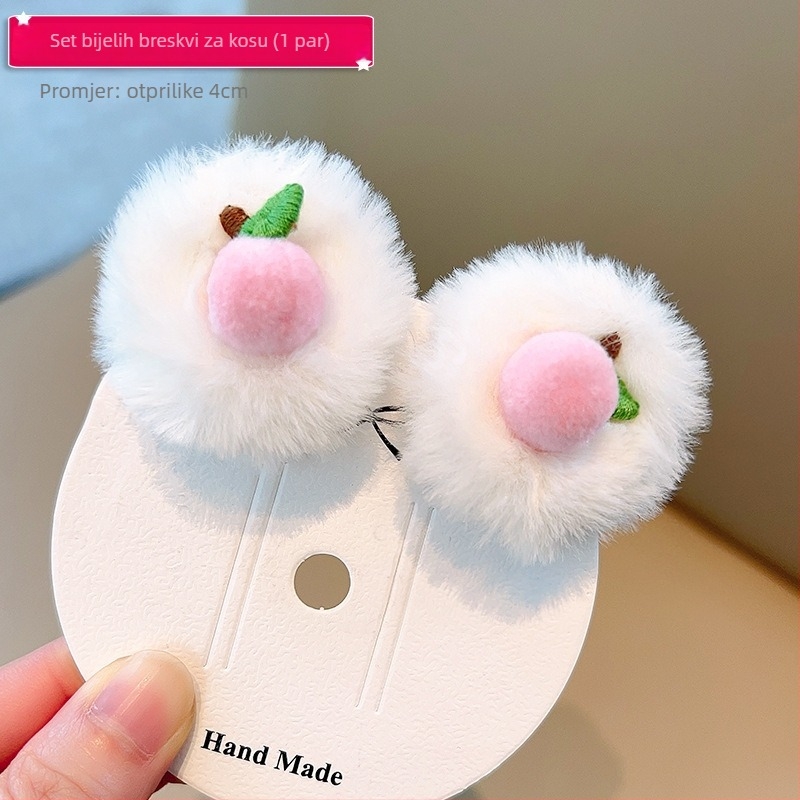 Dječji plišani klips za kosu s crtanim motivom, klipsa za bangs, akril, dodatak za glavu, zimska sezona 2023