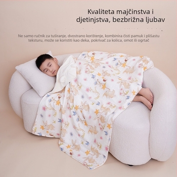 Prilagođeni novorođenčki ručnik-kapuljača za kupanje s kapuljom, upijajući coral fleece i gazasta presvlaka, 300–400 g, šivanje ruba, personalizirani uzorak