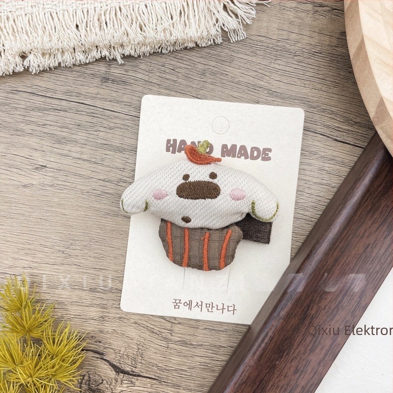 Set dodataka za kosu za djecu – ručno izrađene platnene trake za kosu s životinjskim uzorkom (pas i zec), šumski stil