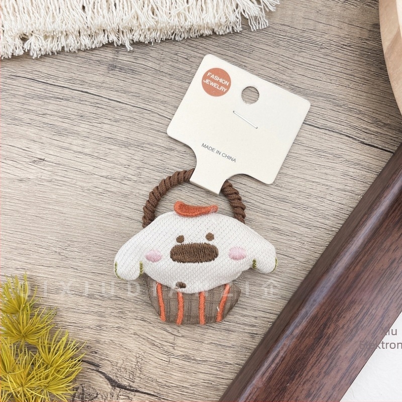 Set dodataka za kosu za djecu – ručno izrađene platnene trake za kosu s životinjskim uzorkom (pas i zec), šumski stil