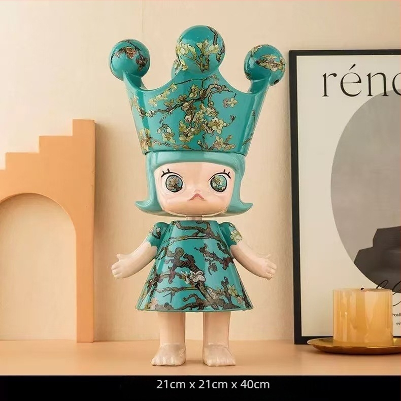 Figura princeze od smole za stol, koreanski stil, pogodna za poslovna darivanja