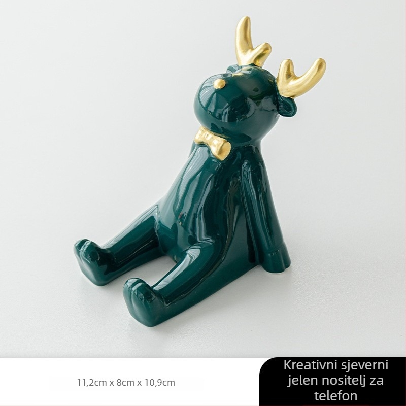 Držač za telefon s dizajnom jelena, stolna dekoracija (Porcelan, Marka Mu xu, Skandinavski stil, Tema: Životinje)