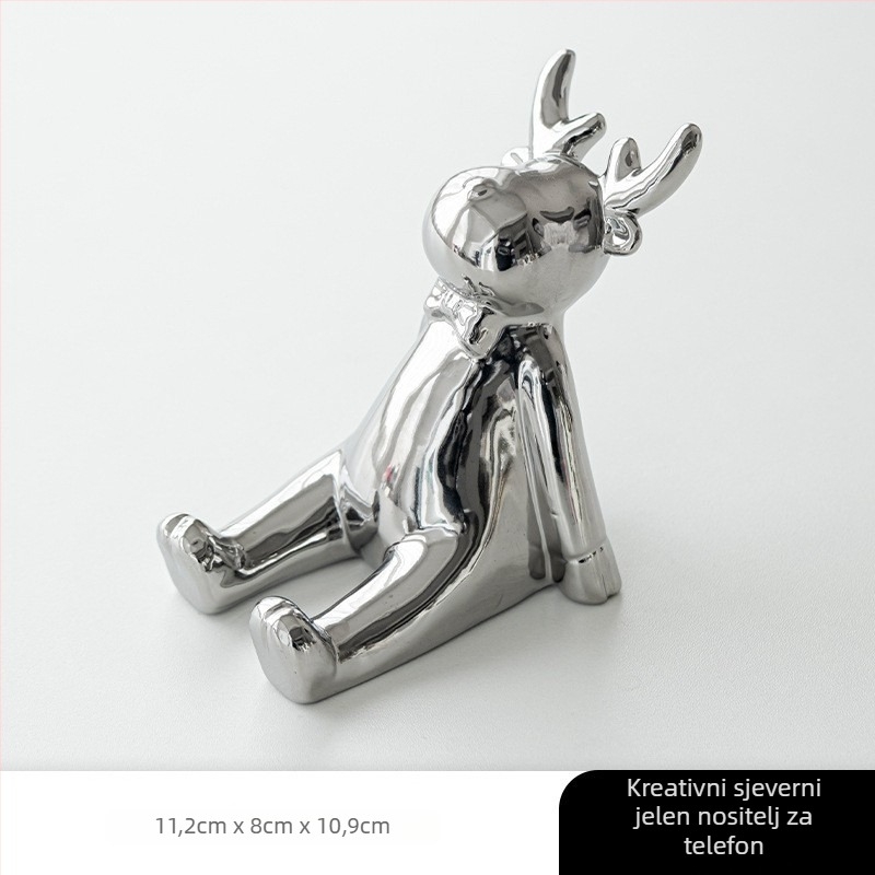 Držač za telefon s dizajnom jelena, stolna dekoracija (Porcelan, Marka Mu xu, Skandinavski stil, Tema: Životinje)