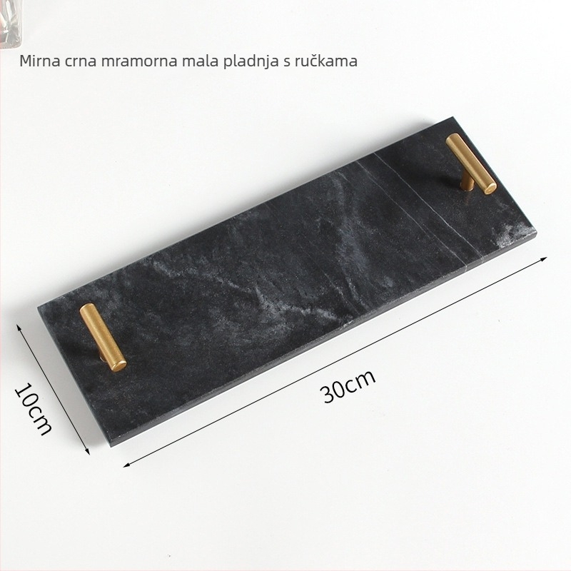 Nordic stil pladanj od smole s imitacijom mramora za nakit, deserte, kupaonsko skladištenje i aromaterapiju • Materijal: Smola • Marka: Yihong artworks • Šifra proizvoda: Marble tray • Površina: 3283093