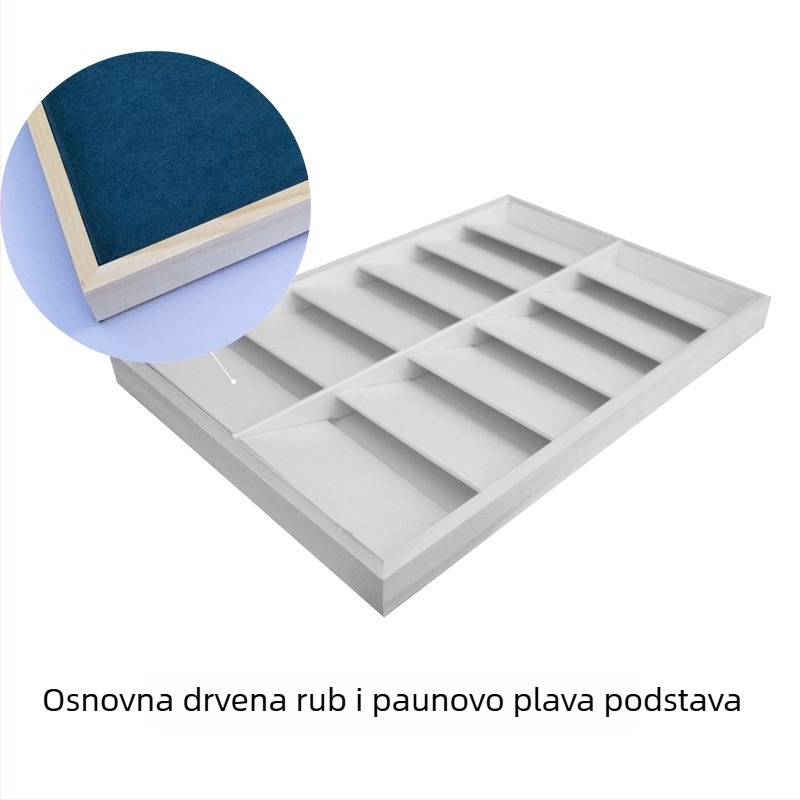 Peng Qi organizator za ukosnice od masivnog drveta, kvadratni dizajn, spojna konstrukcija