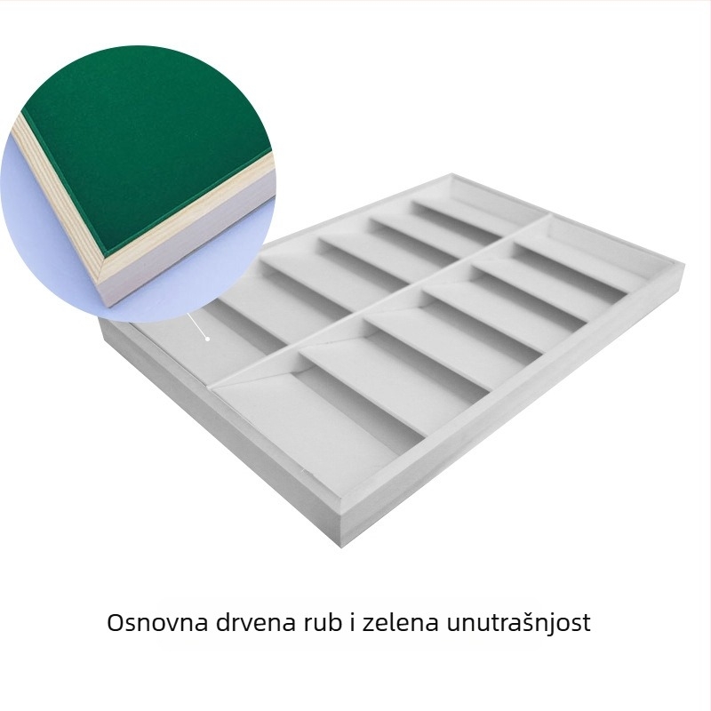 Peng Qi organizator za ukosnice od masivnog drveta, kvadratni dizajn, spojna konstrukcija