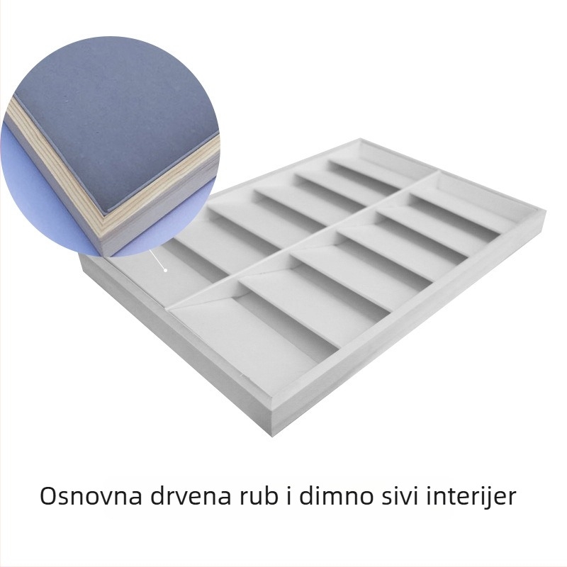 Peng Qi organizator za ukosnice od masivnog drveta, kvadratni dizajn, spojna konstrukcija