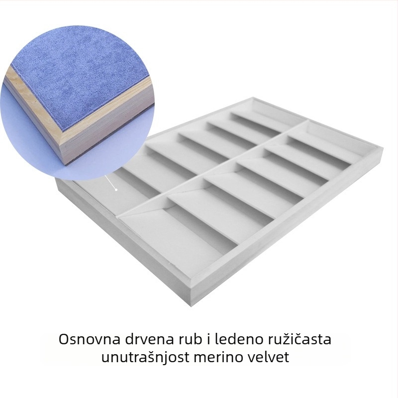 Peng Qi organizator za ukosnice od masivnog drveta, kvadratni dizajn, spojna konstrukcija