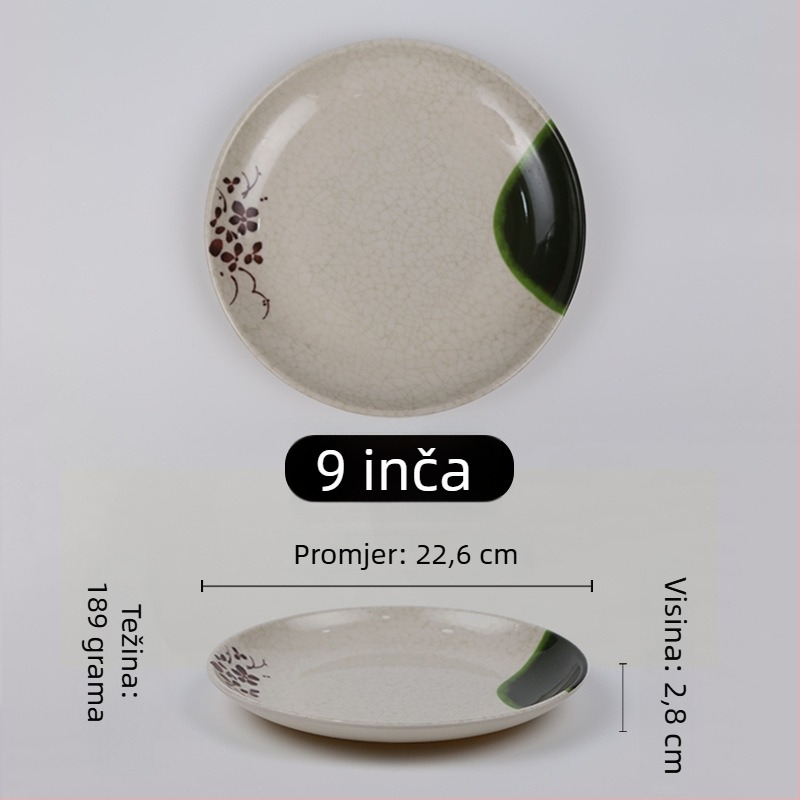 Melamin kružni tanjur, glazirana površina, moderan minimalistički stil, mogućnost ispisa logotipa, mogućnosti prilagodbe