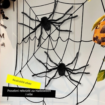 Halloween plišani pauk – viseća dekoracija za bar/KTV scene, poliester, festivalni stil