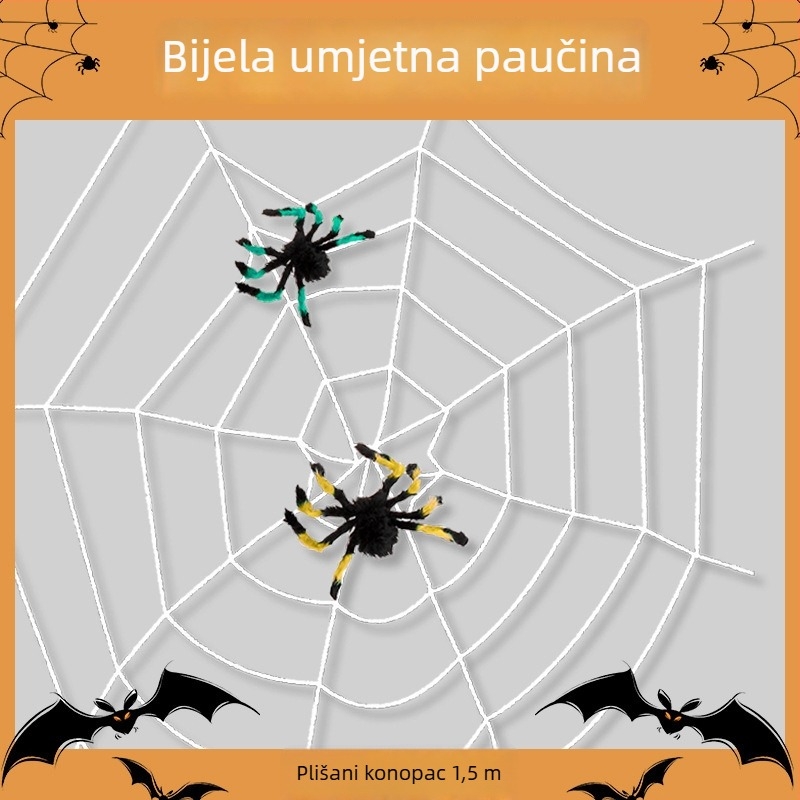 Halloween plišani pauk – viseća dekoracija za bar/KTV scene, poliester, festivalni stil