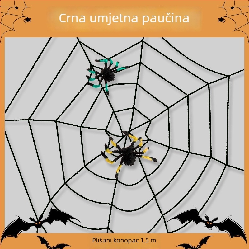 Halloween plišani pauk – viseća dekoracija za bar/KTV scene, poliester, festivalni stil