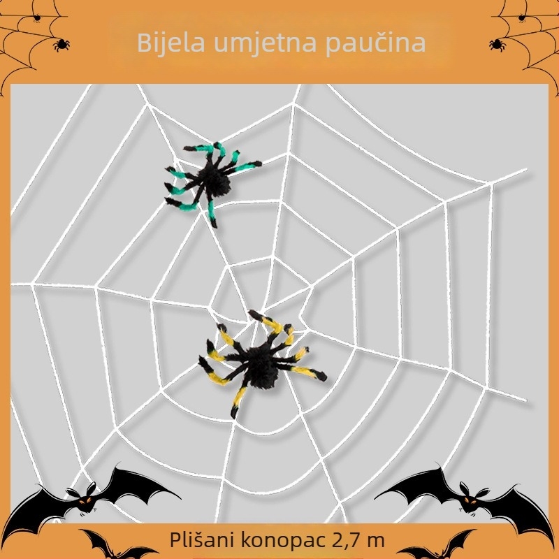 Halloween plišani pauk – viseća dekoracija za bar/KTV scene, poliester, festivalni stil