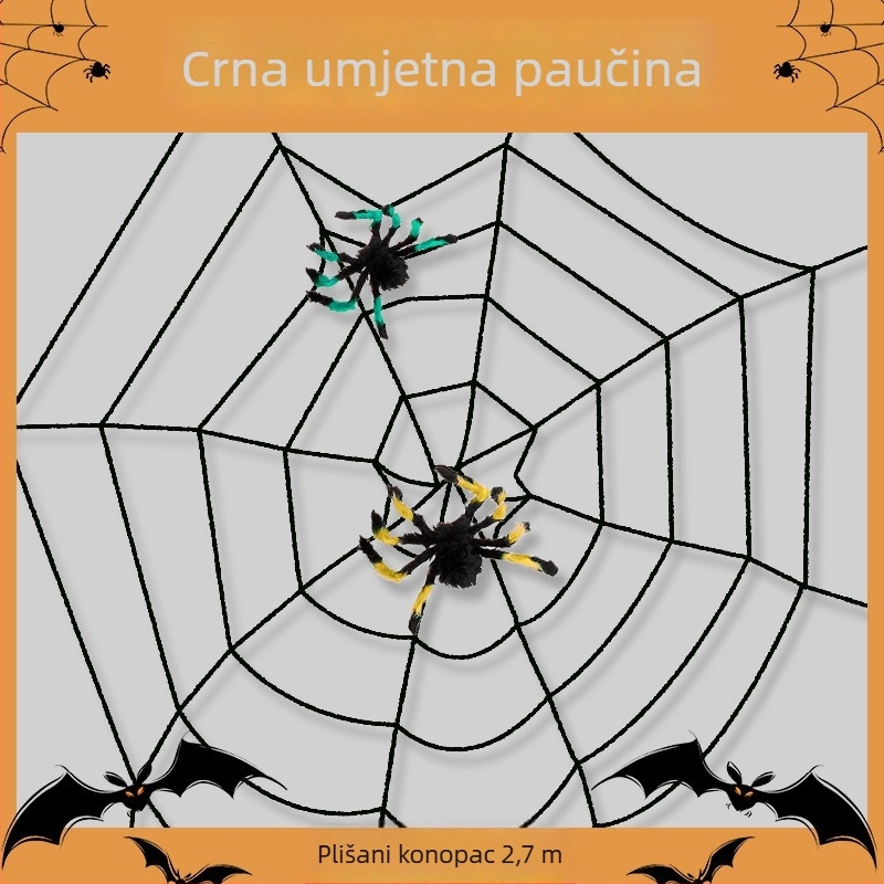 Halloween plišani pauk – viseća dekoracija za bar/KTV scene, poliester, festivalni stil