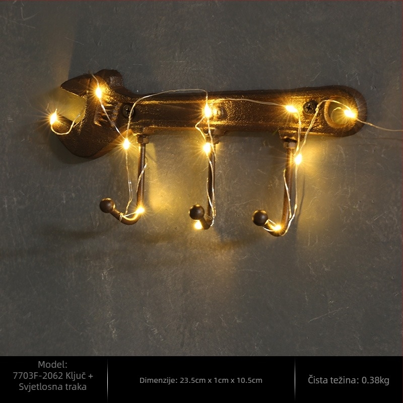 Zidna dekorativna figura u obliku čekića od lijevanog željeza, metalna dekoracija za dom