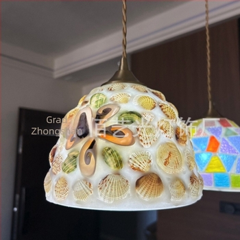 Stakleni luster, nordijskog stila, LED svjetlo, metalno tijelo, s jednom glavom, napon ≤36V, pogodan za 3–5 m².