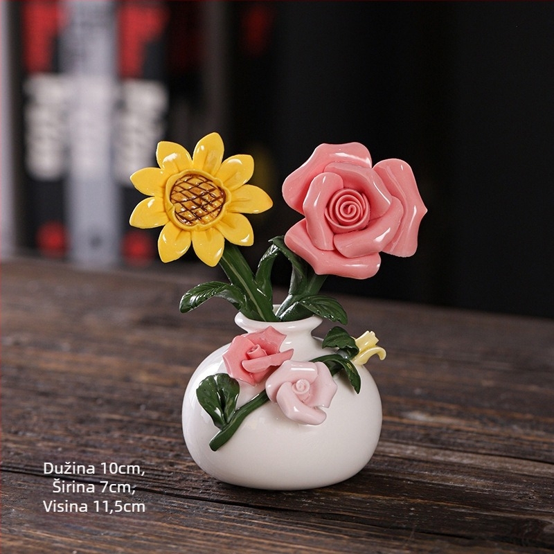Porcelanska vaza — moderni minimalistički stil, stolna dekoracija, Materijal: porcelan, Pakiranje: standardno