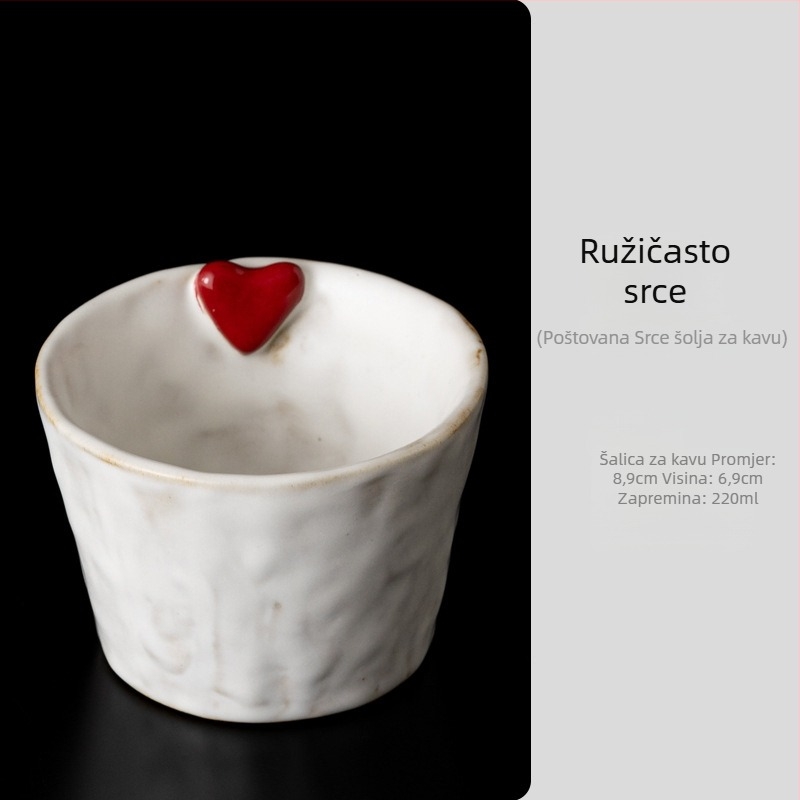 Šalica za kavu – ručno izrađena keramička šalica za latte art, Wubentang, mogućnost prilagodbe, pakiranje u poklon kutiju