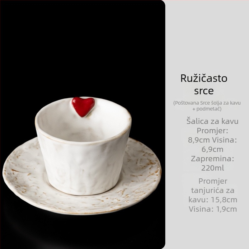 Šalica za kavu – ručno izrađena keramička šalica za latte art, Wubentang, mogućnost prilagodbe, pakiranje u poklon kutiju