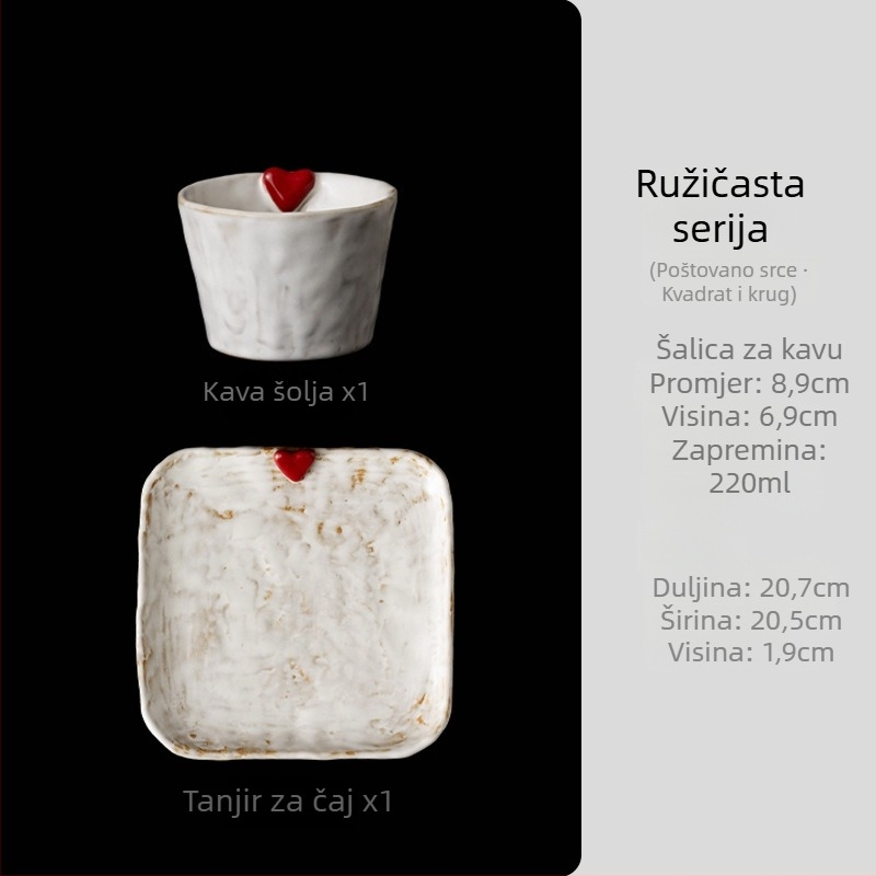 Šalica za kavu – ručno izrađena keramička šalica za latte art, Wubentang, mogućnost prilagodbe, pakiranje u poklon kutiju