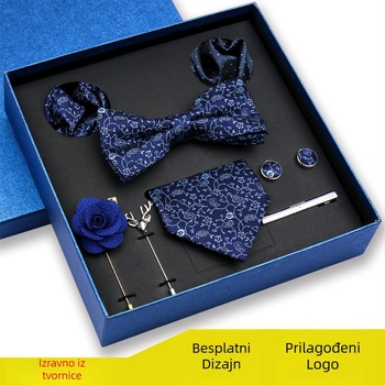 8-djelni muški svečani set: kravata, leptir-mašnica, džepna marama, cvijet za rever; jacquard poliester; stil šipka; unisex.
