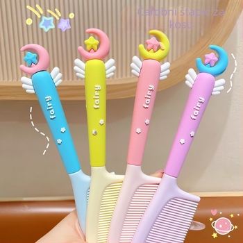 Dječji češalj za kosu u korejskom stilu s dizajnom crtanog lika za dugu kosu, za djevojčice, jesensko izdanje 2024