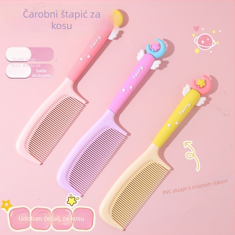 Dječji češalj za kosu u korejskom stilu s dizajnom crtanog lika za dugu kosu, za djevojčice, jesensko izdanje 2024