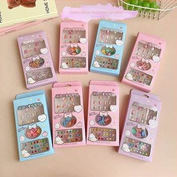 DIY set za dječje nokte – Ručno izrađeni plastični/smolni dodaci za nokte, Princess serija, dizajn voće i crtić, za dob 3–10 godina
