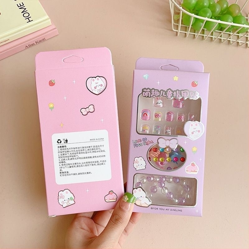 DIY set za dječje nokte – Ručno izrađeni plastični/smolni dodaci za nokte, Princess serija, dizajn voće i crtić, za dob 3–10 godina