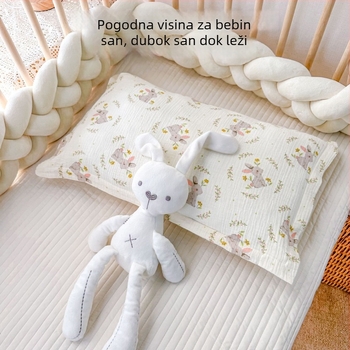 Set jastučnice i ručnika za bebu – pamuk-gaza, više od 95% pamuka, reaktivno ispisivanje i bojanje, pastoralni stil