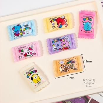 Smola DIY dodaci — cartoon uzorak; Materijal: plast/smola; Obrada: tiskanje; Stil: casual; Marka: Pretty Fox Jewelry