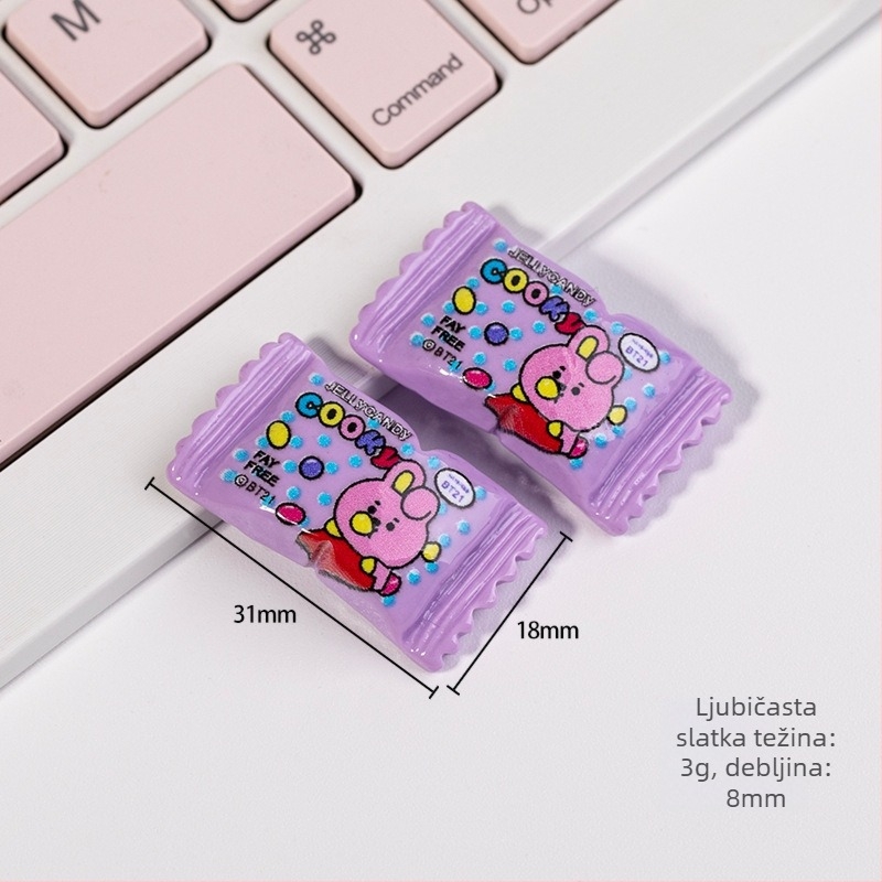 Smola DIY dodaci — cartoon uzorak; Materijal: plast/smola; Obrada: tiskanje; Stil: casual; Marka: Pretty Fox Jewelry