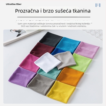 Prilagođeni vanjski sportski ručnik, poliester, 80 g, brzo sušenje i hlađenje, moguć ispis logotipa