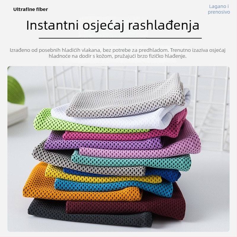 Prilagođeni vanjski sportski ručnik, poliester, 80 g, brzo sušenje i hlađenje, moguć ispis logotipa