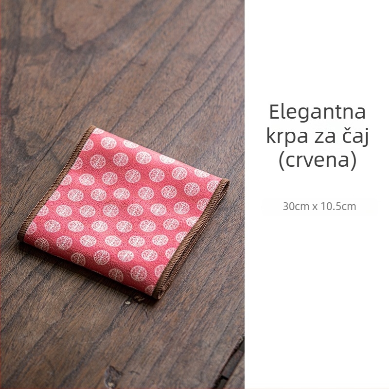 Čajni ručnik u kineskom stilu s vintage cvjetnim uzorkom i upijajući podmetač za čajni stol, zen inspiriran dom — dodaci Gongfu čajnog seta