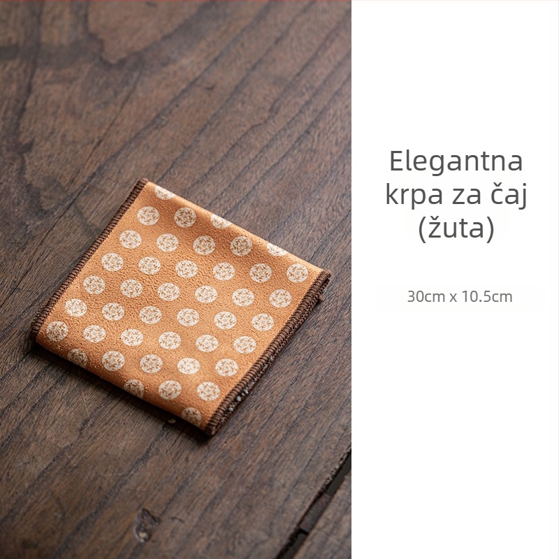 Čajni ručnik u kineskom stilu s vintage cvjetnim uzorkom i upijajući podmetač za čajni stol, zen inspiriran dom — dodaci Gongfu čajnog seta