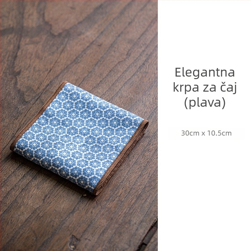 Čajni ručnik u kineskom stilu s vintage cvjetnim uzorkom i upijajući podmetač za čajni stol, zen inspiriran dom — dodaci Gongfu čajnog seta