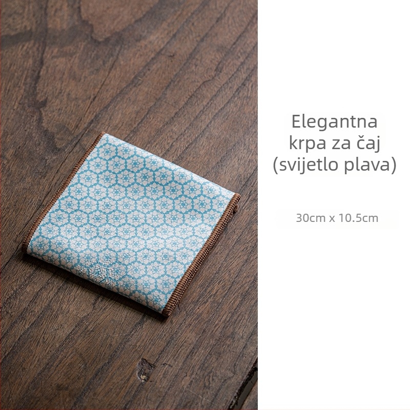 Čajni ručnik u kineskom stilu s vintage cvjetnim uzorkom i upijajući podmetač za čajni stol, zen inspiriran dom — dodaci Gongfu čajnog seta